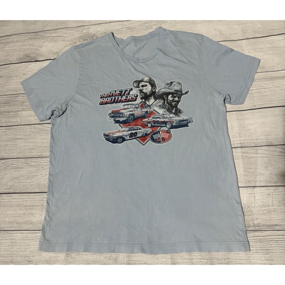 THE AVETT BROTHERS Racing Graphic T Shirt Size XL? No Tag See Dimensions Rock